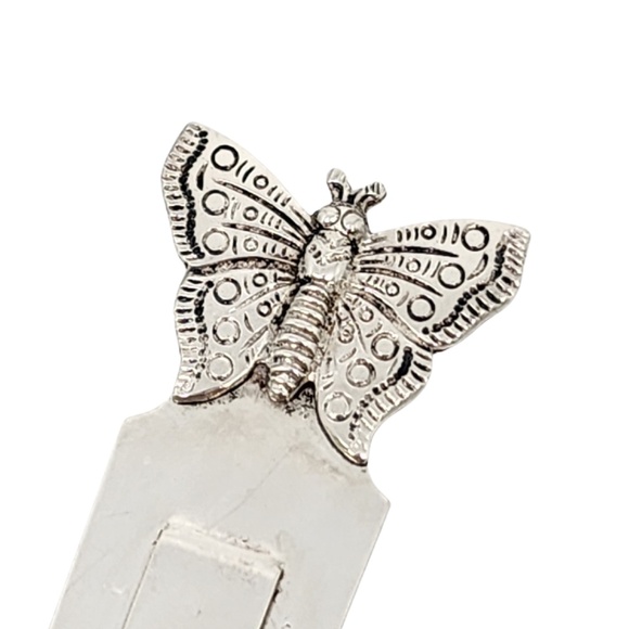 Vintage William Manton England Sterling Silver Butterfly Bookmark #16818 - Picture 4 of 7